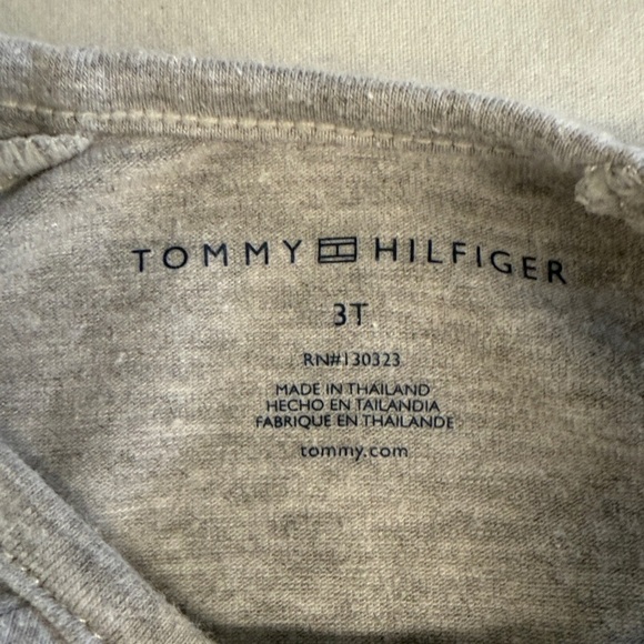 Tommy Hilfiger - Grey Top with Blue Striped Ruffle - Picture 5 of 5